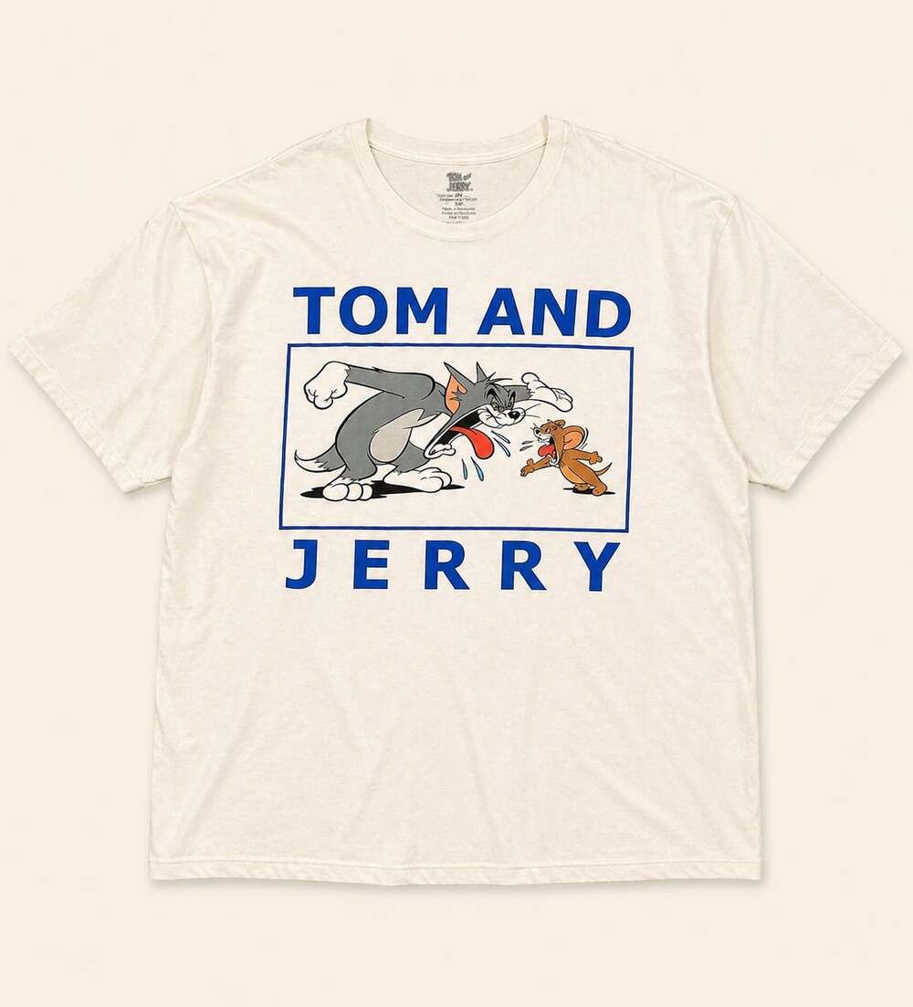 Tom & Jerry Graphic Tee 3XL Y2K‎ Cartoon Oversized Streetwear Shirt